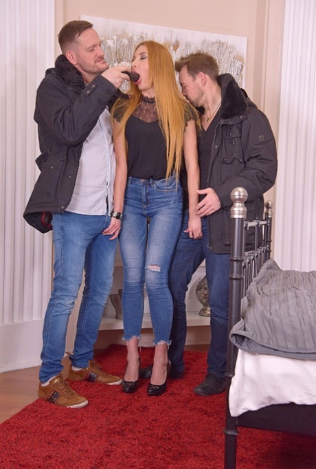 redhead threesome hot naked img