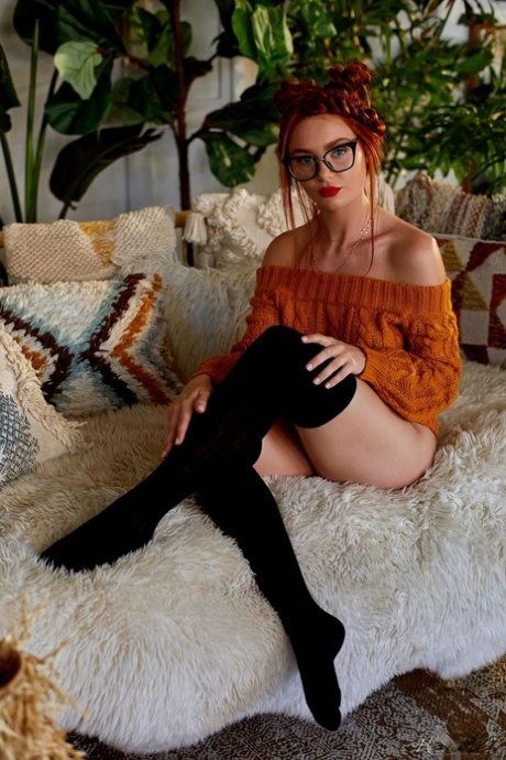 redhead glasses beautiful porn images