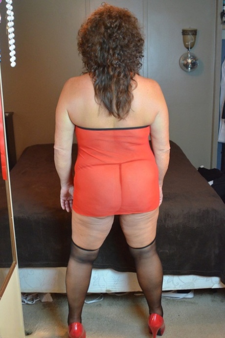 mature bbw lingerie adult photo