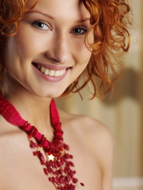 curly redhead art nude image