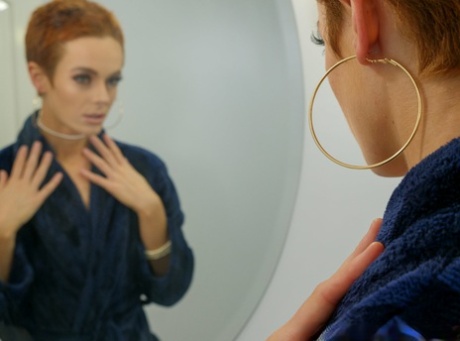 kort rood haar heet sexy foto's