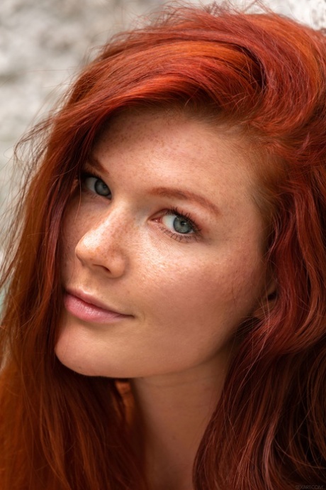 redhead blue eyes top pic