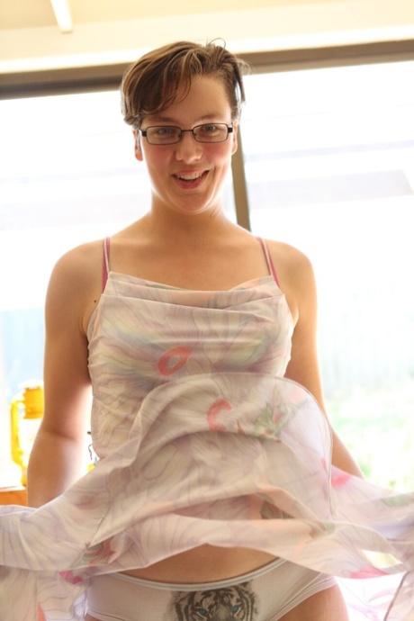 nerdy glasses free naked image